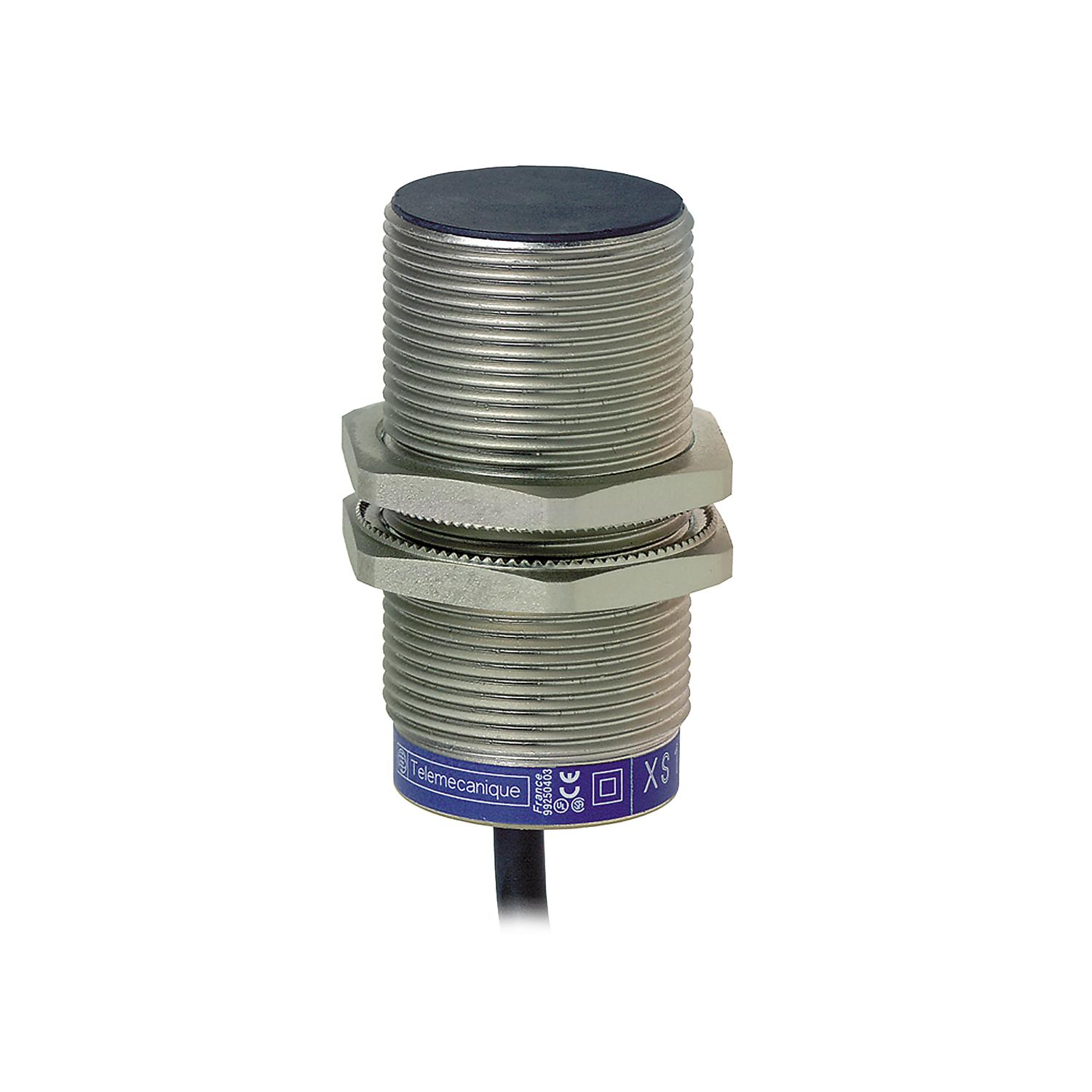 Telemecanique Sensors Capacitive Threaded Barrel Proximity Sensor, M30, 10 mm Detection, 2-Wire NC, 24 → 240 V ac