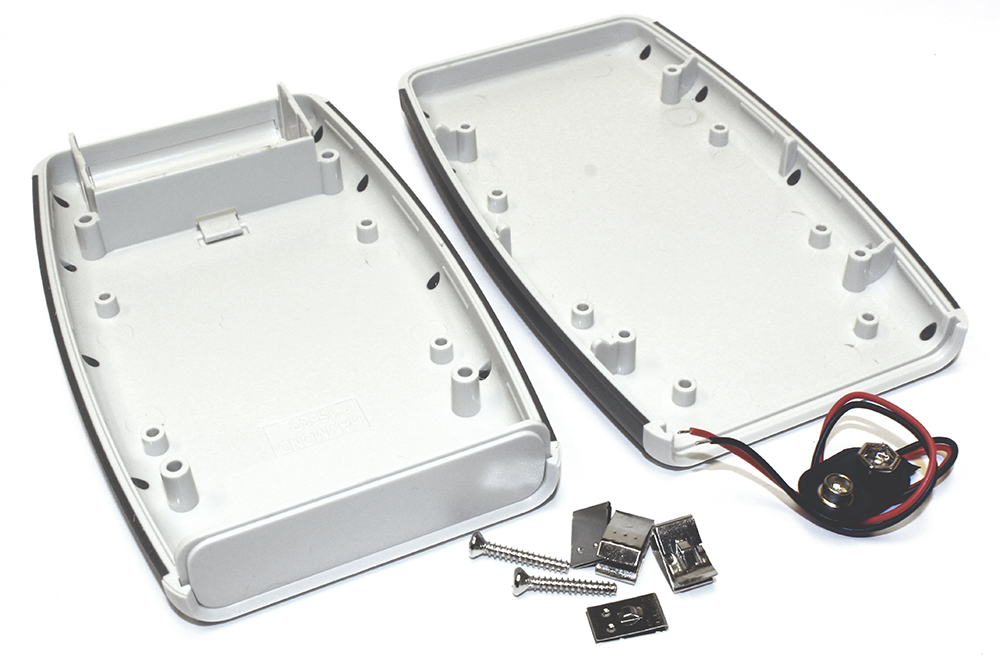 Hammond 1553 Series Grey ABS Handheld Enclosure, Integral Battery Compartment, IP54, 147.24 x 89 x 25mm