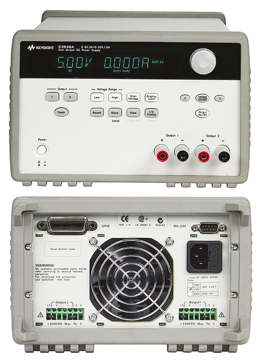 Keysight Technologies E364XA Series Digital Bench Power Supply, 0 → 20V, 2.5A, 2-Output, 40W