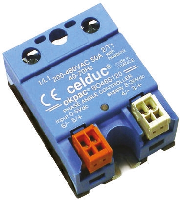 Celduc SO4 Series Solid State Relay, 50 A Load, Panel Mount, 480 V ac Load, 10 V dc Control