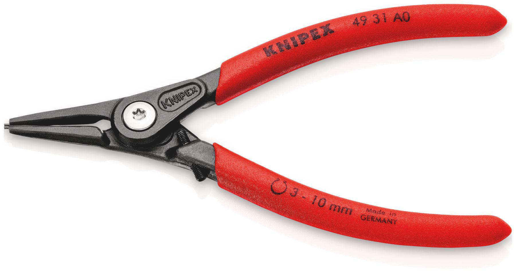 Knipex Circlip Pliers, 140 mm Overall, Straight Tip