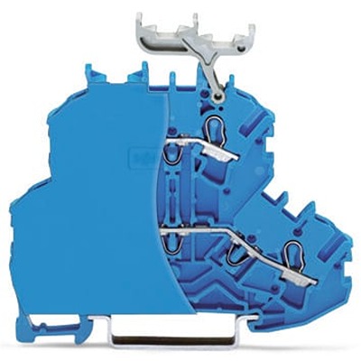 WAGO 2002-2234/099-000 TOPJOB S Series Blue, 2.5mm², 2-Level, Push In Termination, ATEX, CSA, IECEx