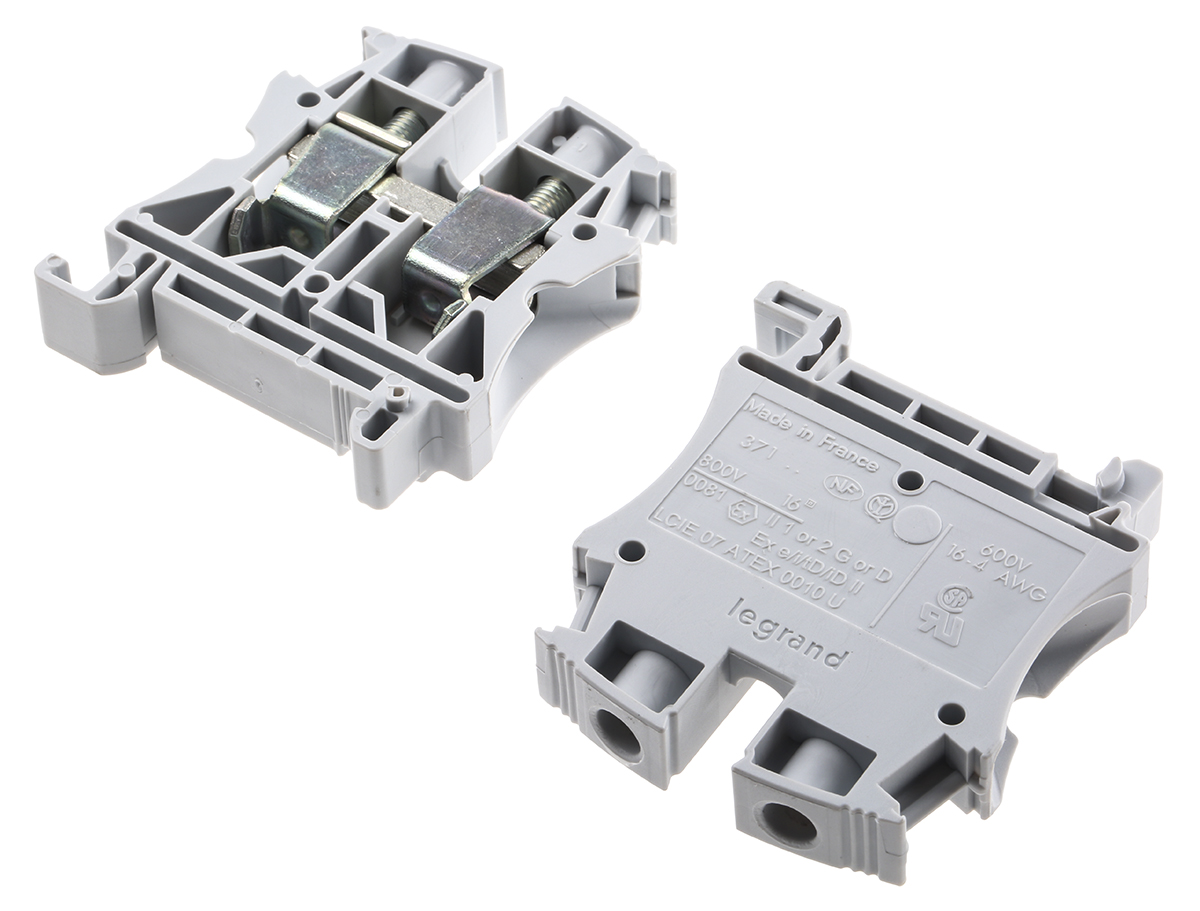 Legrand 0 371 64 371 Series Grey, 16mm², Single-Level, Screw Termination