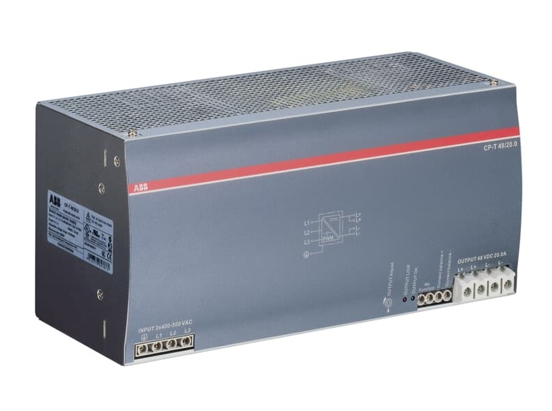 ABB CP-T Switched Mode DIN Rail Power Supply, 340 → 575 V ac / 480 → 820V dc ac, dc Input, 48V dc dc
