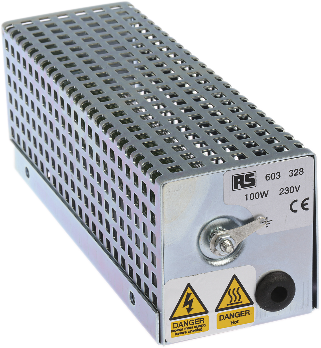RS PRO Enclosure Heater, 230V ac, 100W Output, 100W Input, 85°C, 70mm x 191mm x 67mm