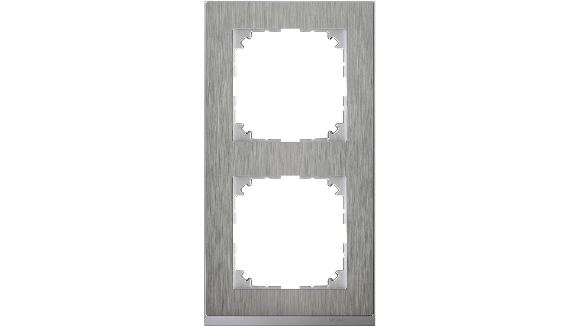 Schneider Electric Stainless Steel 2 Gang Cover