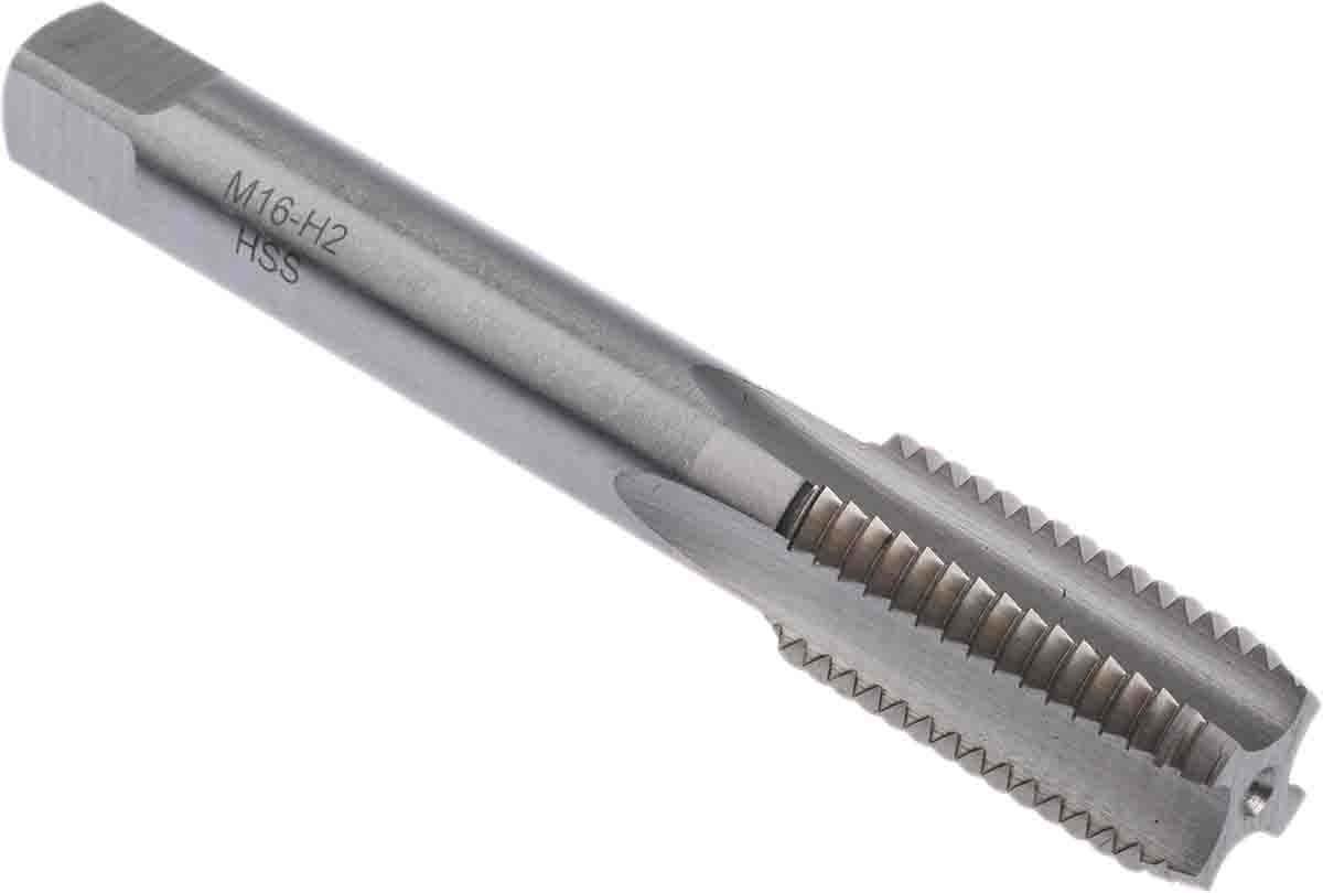 RS PRO Threading Tap HSS 1-Piece 2mm Pitch Metric Standard Hand Tap M16 Thread