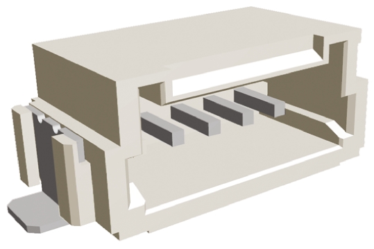 TE Connectivity AMP Mini CT Series Right Angle Surface PCB Header, 4 Contact(s), 1.5 mm Pitch, 1 Row, Shrouded