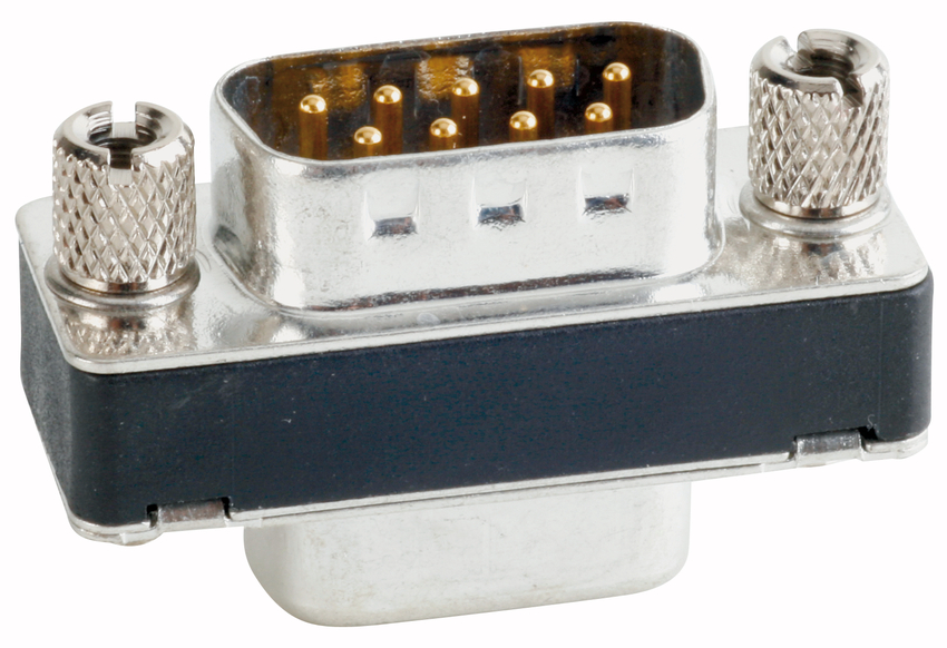 Amphenol CONEC 9 Way Through Hole D-sub Connector Male to Female, with 4-40 UNC