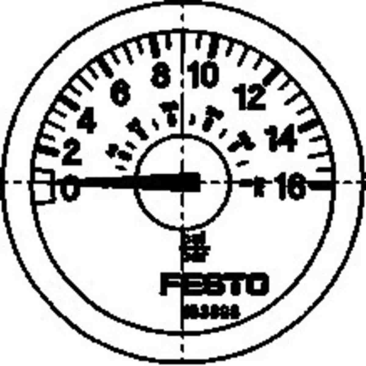 Festo Analogue Pressure Gauge 6bar Back Entry