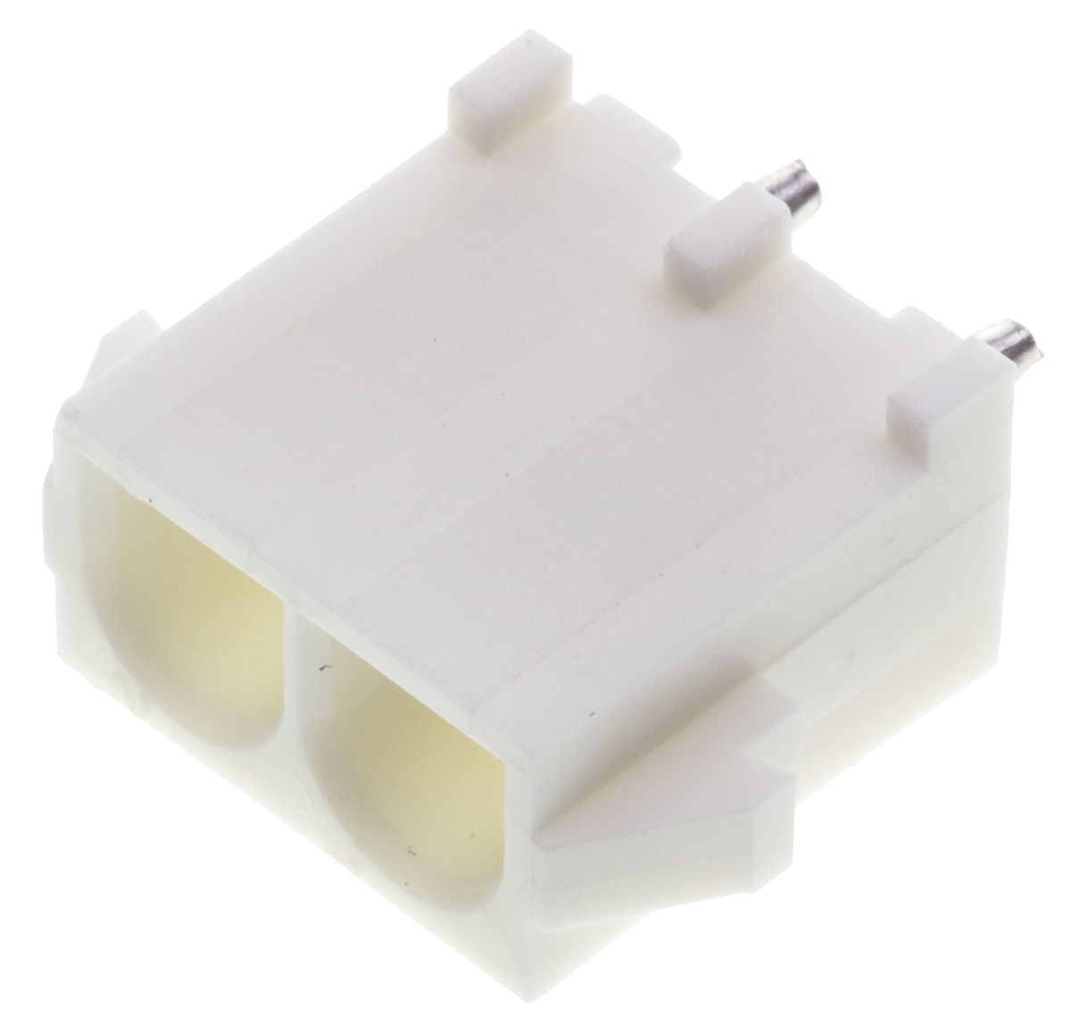 TE Connectivity Universal MATE-N-LOK Series Straight Through Hole PCB Header, 2 Contact(s), 6.35 mm Pitch, 1 Row,