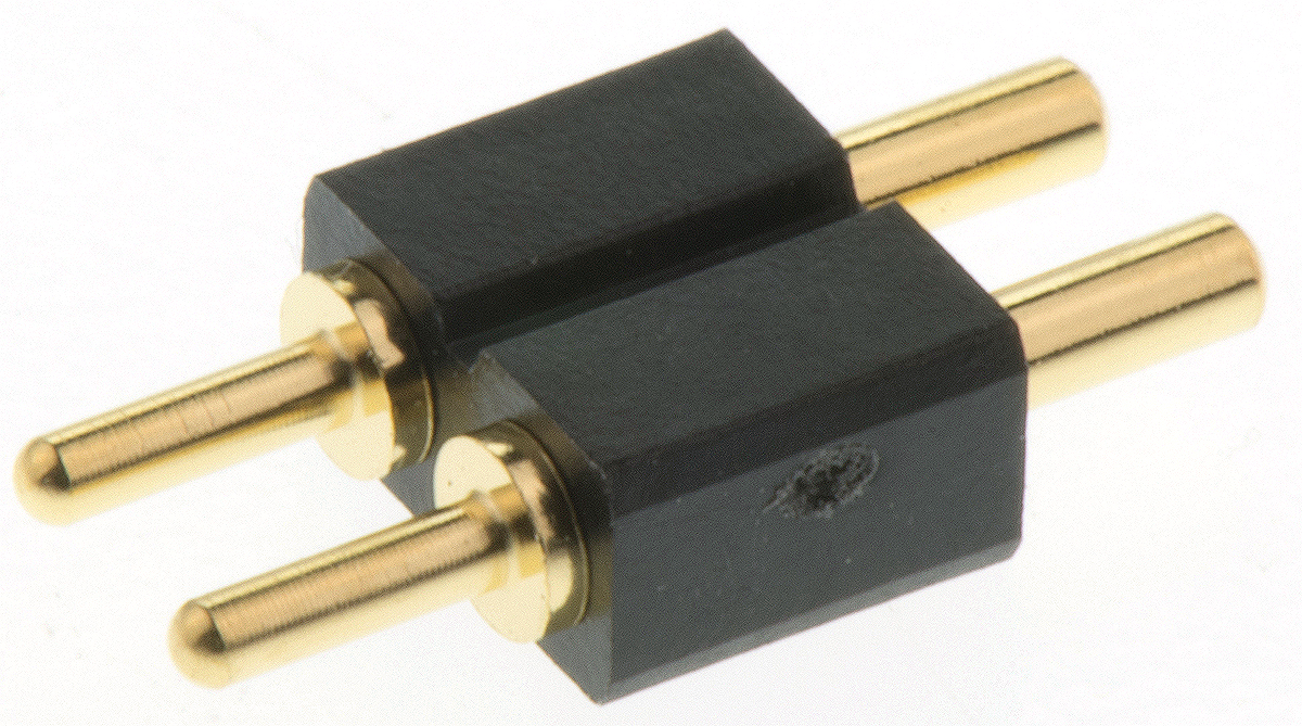 Preci-Dip 811 Series Straight Through Hole Spring Loaded Connector, 2 Contact(s), 2.54 mm Pitch, 1 Row, Shrouded