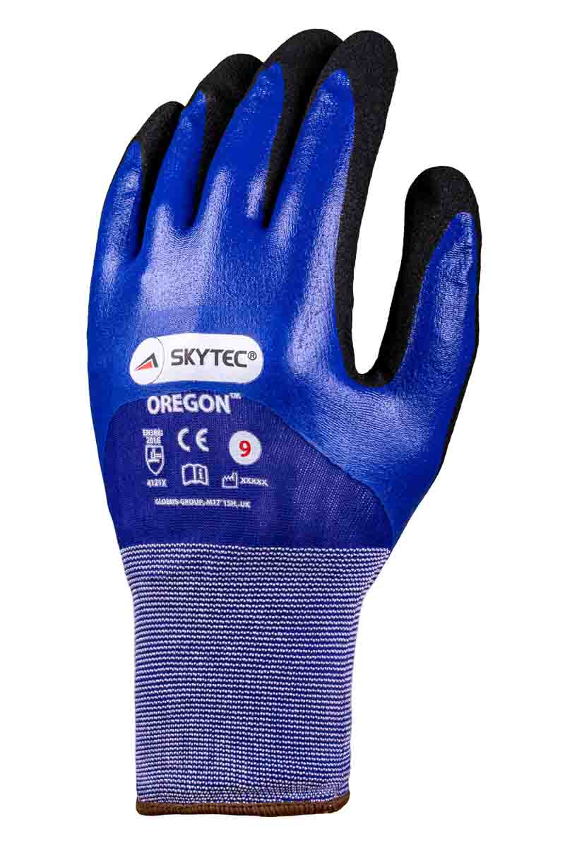 Skytec Black, Blue Work Gloves, Size 10