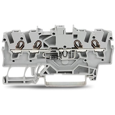 WAGO 2001-1411/1000-411 TOPJOB S Series Grey, 1.5mm², 1-Level, Push-In Cage Clamp Termination