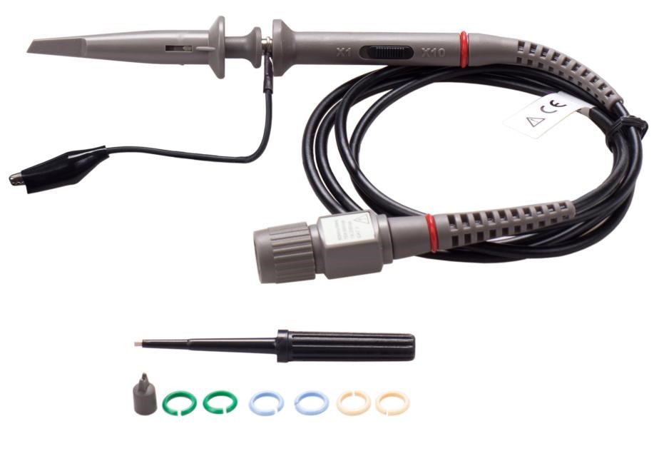 RS PRO Oscilloscope Probe, Voltage Type, 6 MHz, 100 MHz, 1:1 dB, 10:1 dB, BNC Connector