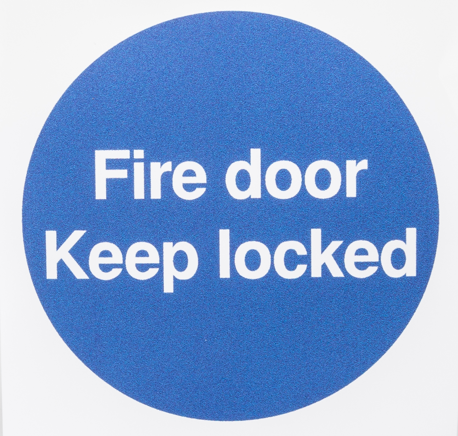 Vinyl Polyester Fire Safety Sign, Fire Door Keep Locked With English Text Self-Adhesive
