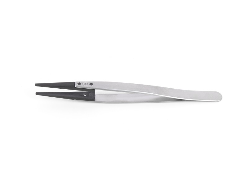ideal-tek 130 mm, Stainless Steel, Flat, Straight, Tweezer