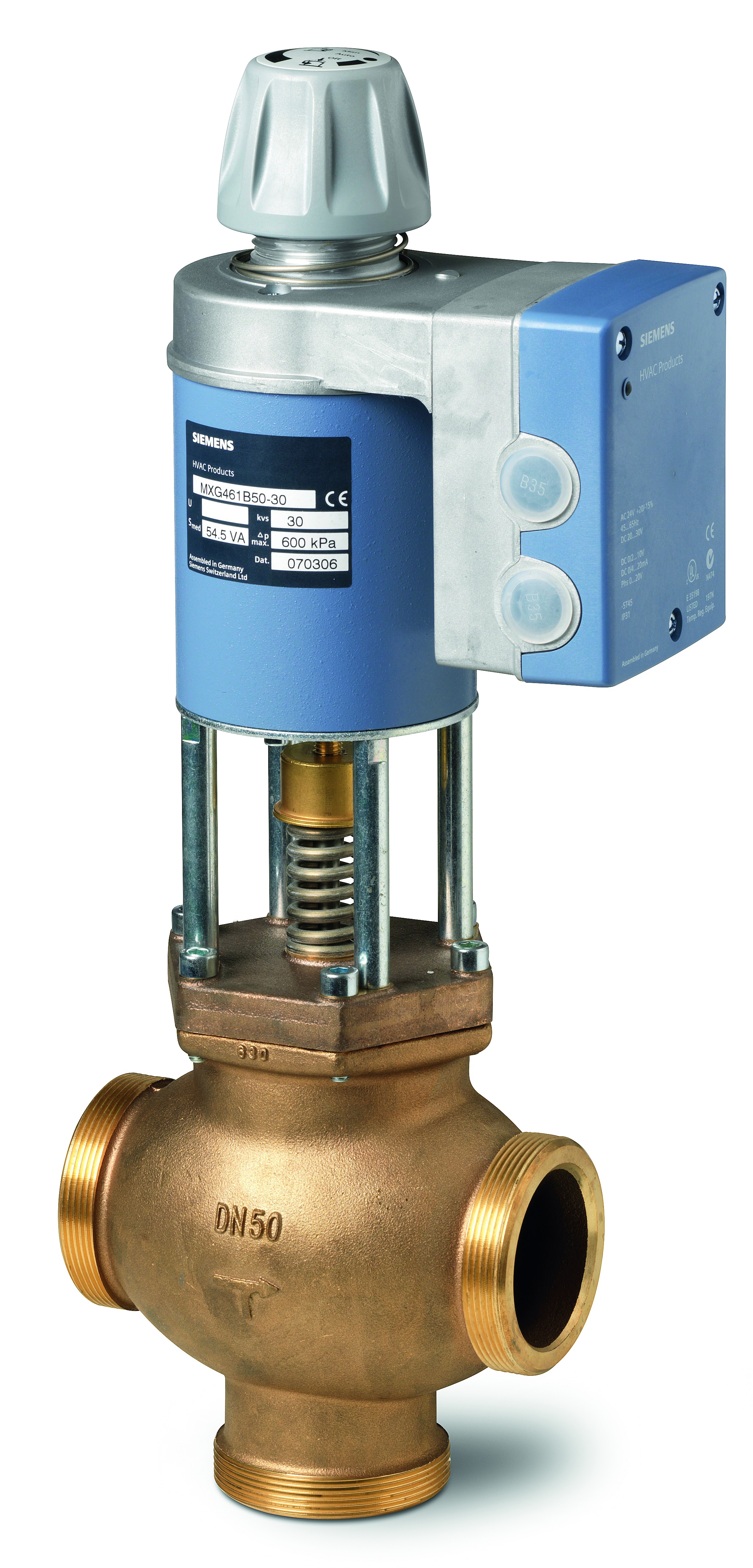 Siemens Modulating Proportional Control Valve - Solenoid MXG461B Series