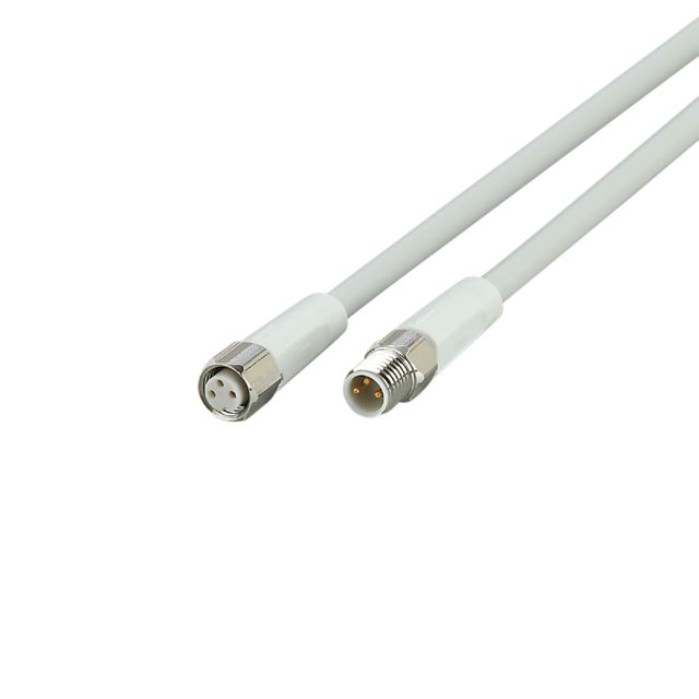 ifm electronic Male 3 way M8 to Female 3 way M8 Communication Cable, 0.6 m