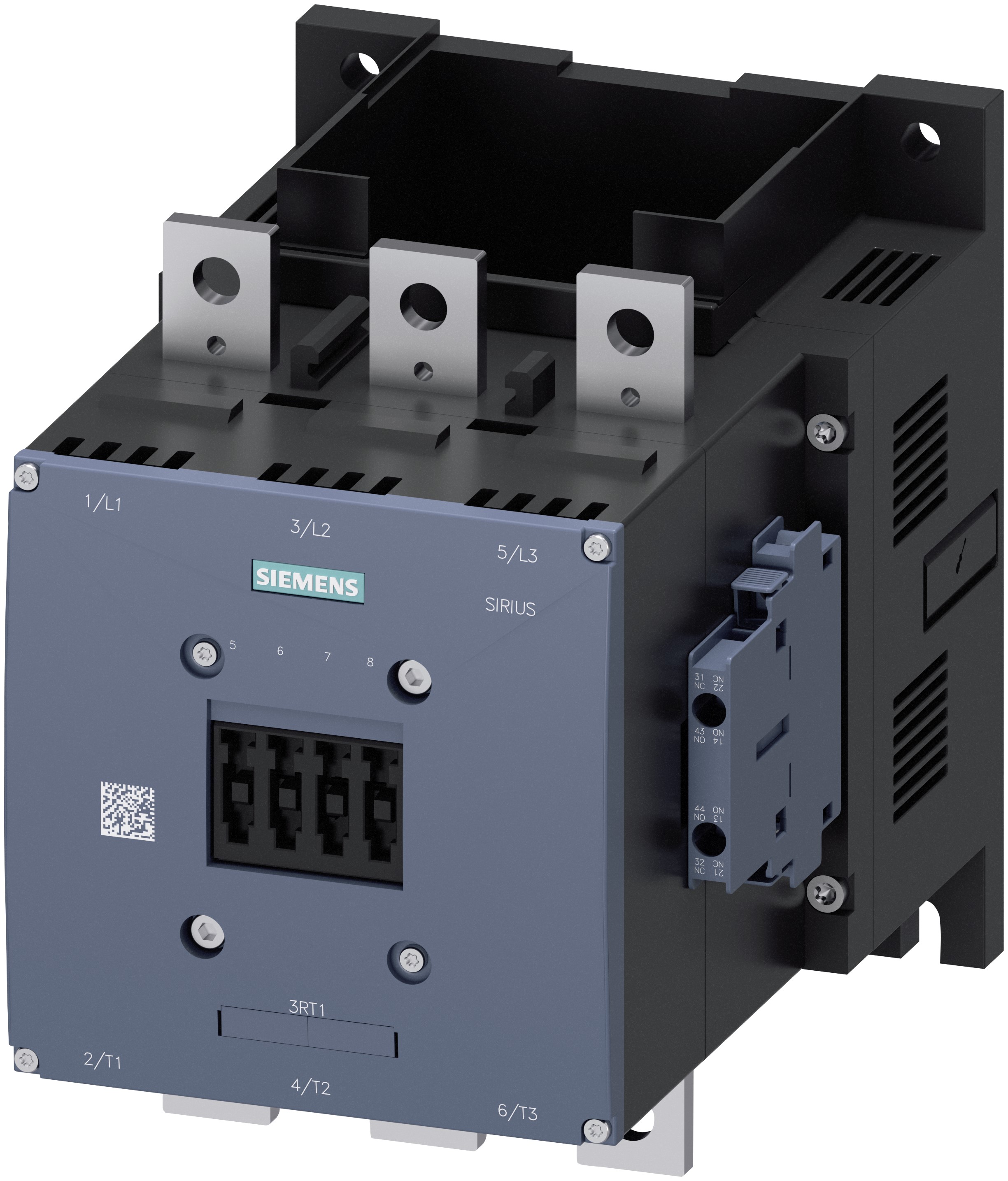 Siemens SIRIUS 3RT Size S12, 3RT1 Contactor, 400 V ac Coil, 3-Pole, 400 A, 200 kW, 3NO, 400 V ac