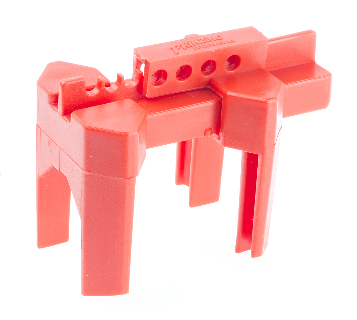 Brady Red 4-Lock Ultra-tough Polypropylene Ball Valve Lockout, 7.95mm Shackle, 31.75mm Attachment