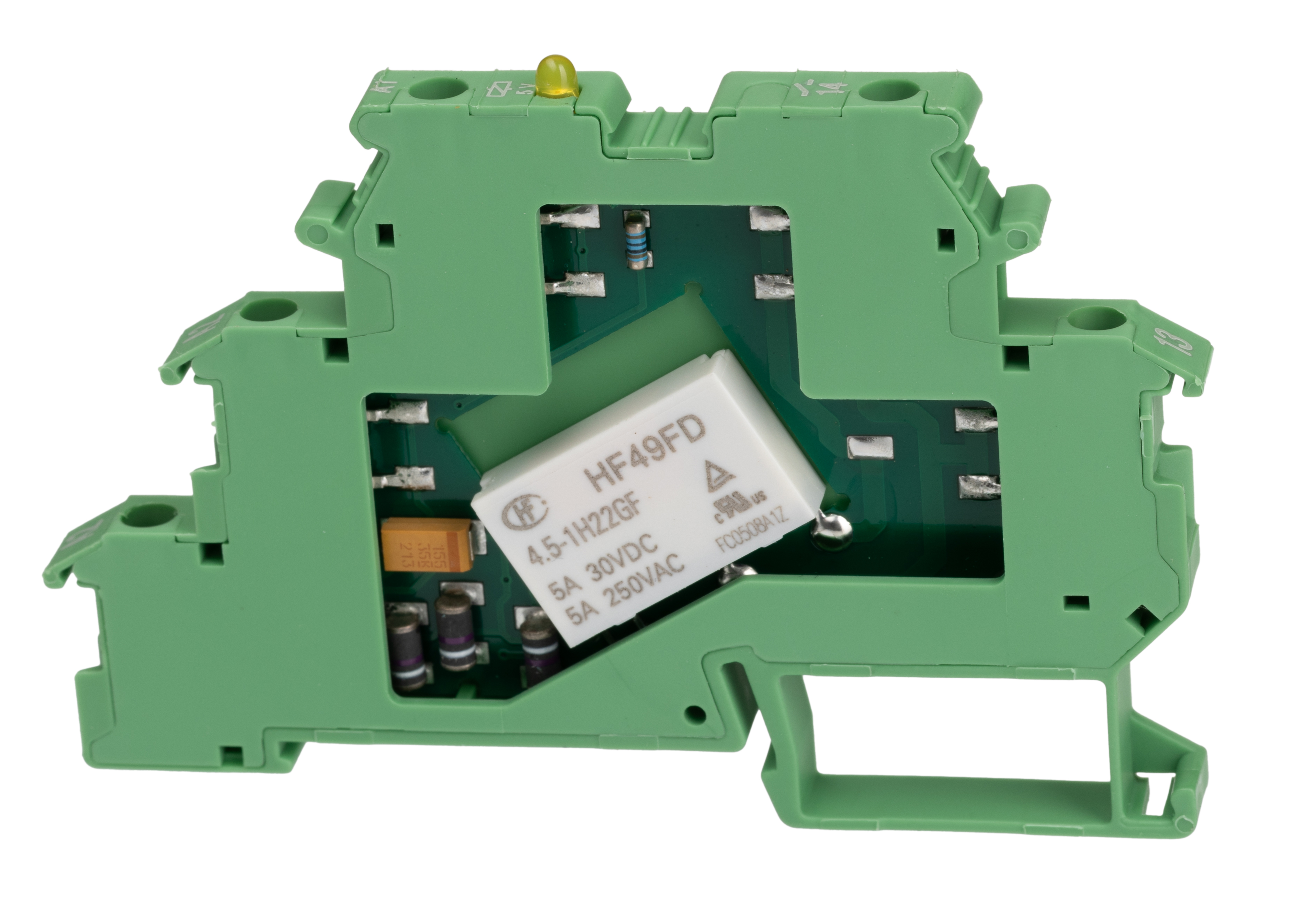 Phoenix Contact DEK-REL-5/O/1 Series Interface Relay, DIN Rail Mount, 5V ac/dc Coil, SPST, 1-Pole