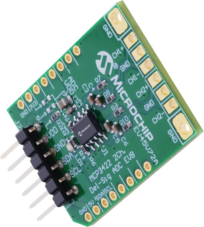 Microchip EV45V72A, MCP3422 Evaluation Board Evaluation Board Evaluation Board for MCP3422 for MCP3422