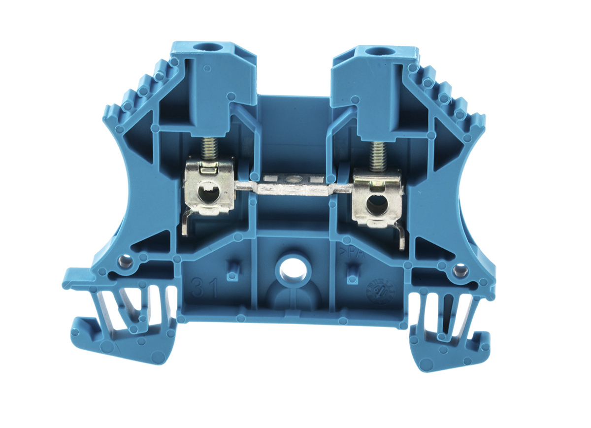 Weidmuller 1020080000 WDU Series Blue, 2.5mm², Single-Level, Screw Termination, ATEX