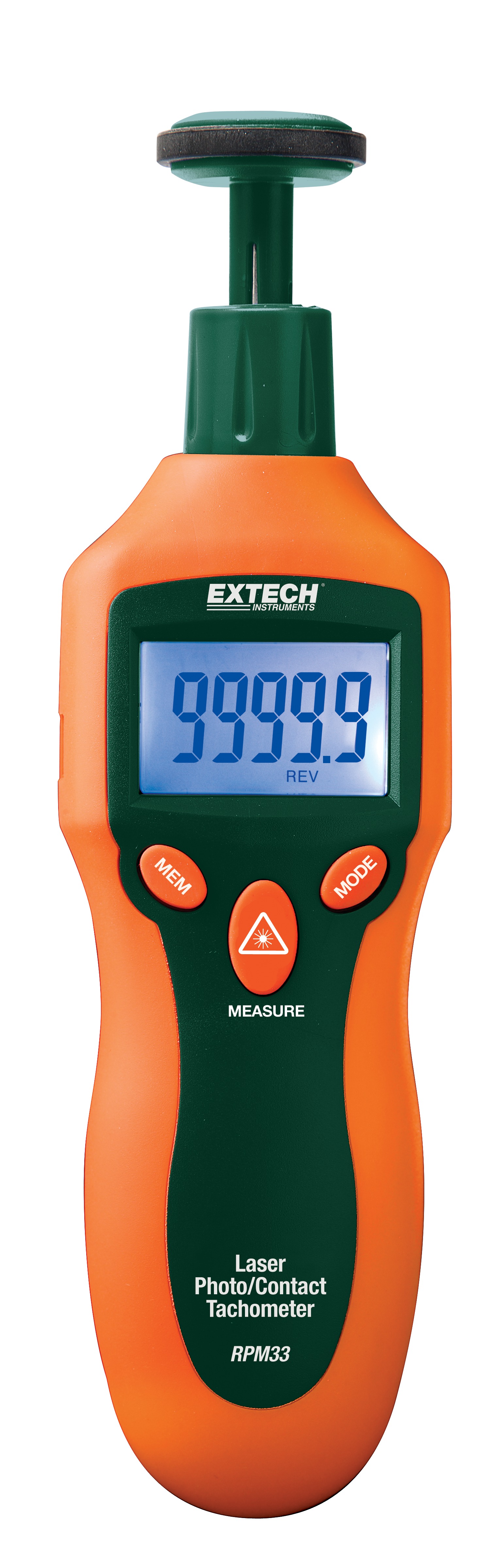 Extech Tachometer Best Accuracy 0.05 % - Laser Backlit LCD 99999rpm