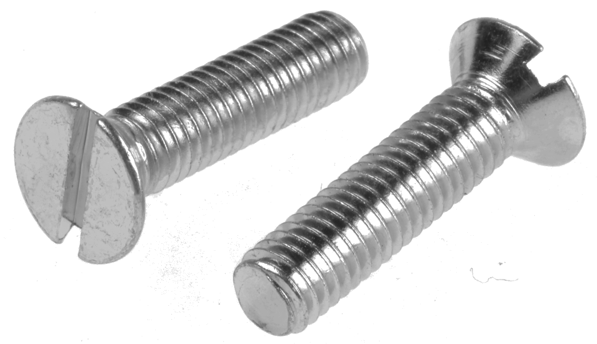 RS PRO Slot M5 Countersunk Steel Machine Screws DIN 963 x 20.0mm