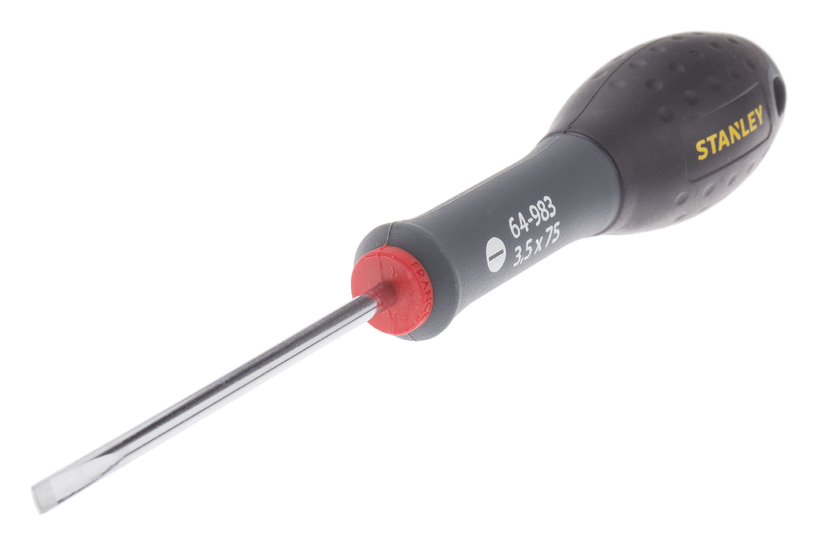 Stanley Slotted  Screwdriver, 3,5 mm Tip, 75 mm Blade