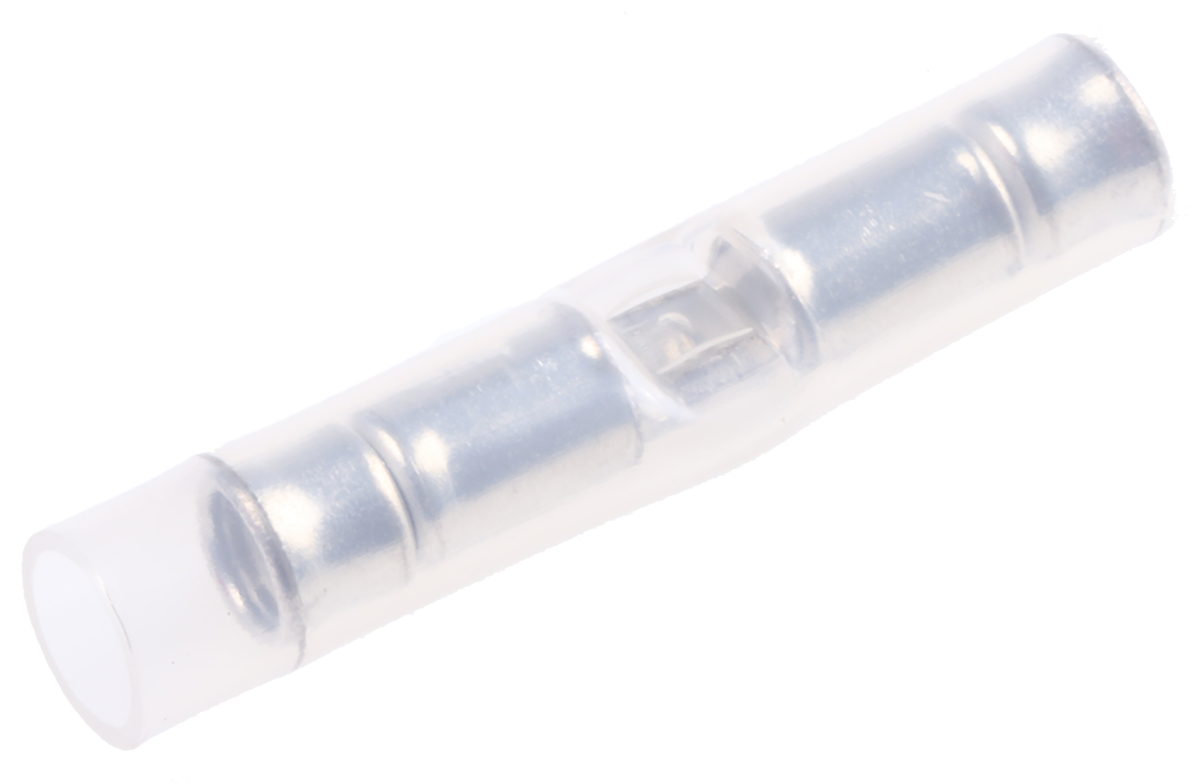 TE Connectivity, PIDG Butt Splice Connector, Natural, Insulated, Tin 24 → 20 AWG