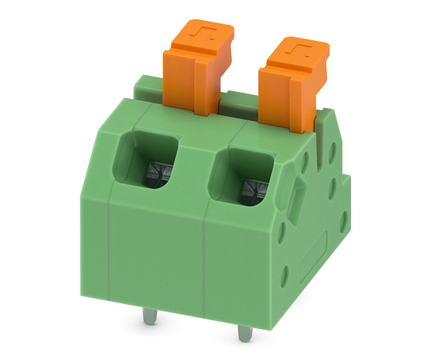 Phoenix Contact SPTAF 1/ 2-5.0-LL Series PCB Terminal Block, 2-Contact, 5mm Pitch, Through Hole Mount, 2-Row