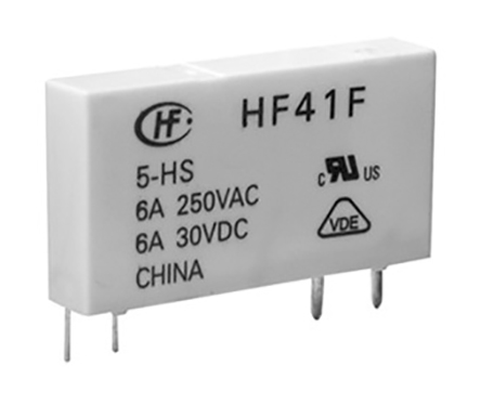 Hongfa Europe GMBH PCB Mount Power Relay, 60V dc Coil, 6A Switching Current, SPDT