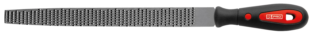 RS PRO 250mm, Bastard, Rasp Cut, Flat Engineers File With Soft-Grip Handle
