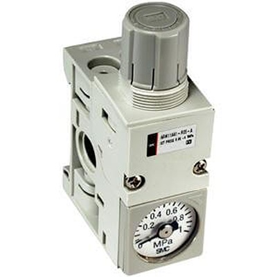 SMC 6 mm Tubing Pneumatic Regulator - 0.05MPa to 0.7MPa, 1MPa max. input, ARM11BA1-R08-A