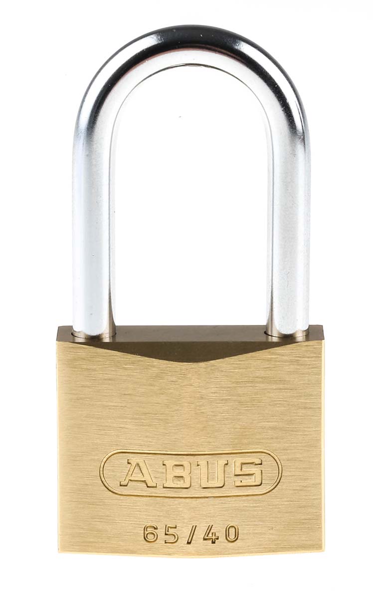 ABUS Key Weatherproof Brass, Steel Padlock, Keyed Alike, 6mm Shackle, 65mm Body