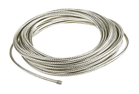 TE Connectivity Expandable Braided Copper Silver Cable Sleeve, 3mm Diameter, 100m Length, RayBraid Series