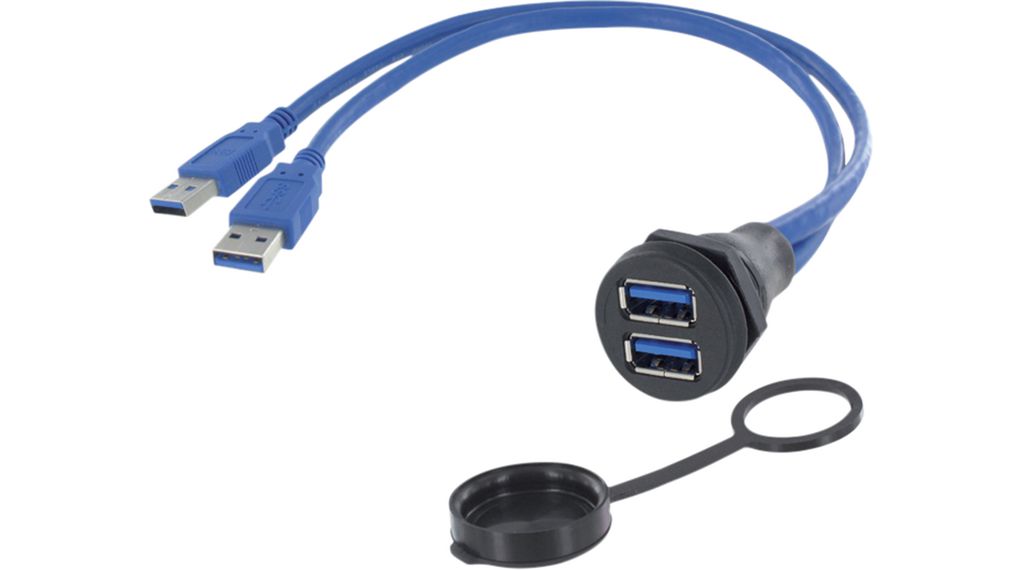Encitech Connectors USB 3.0, Male USB A to , 0.5m