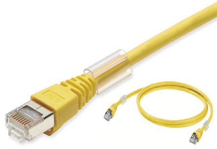 OmronXS6W, 15m Cat6a, Yellow RJ45 to Male RJ45 Male, S/FTP Shielded, Terminated LSZH Sheath