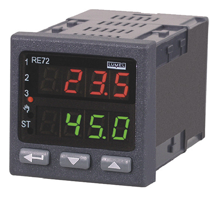 Lumel RE72 Panel Mount PID Temperature Controller, 48 x 48mm, 2 Output: 1x Relay, 1x Logic, 2 → 40 V ac/dc