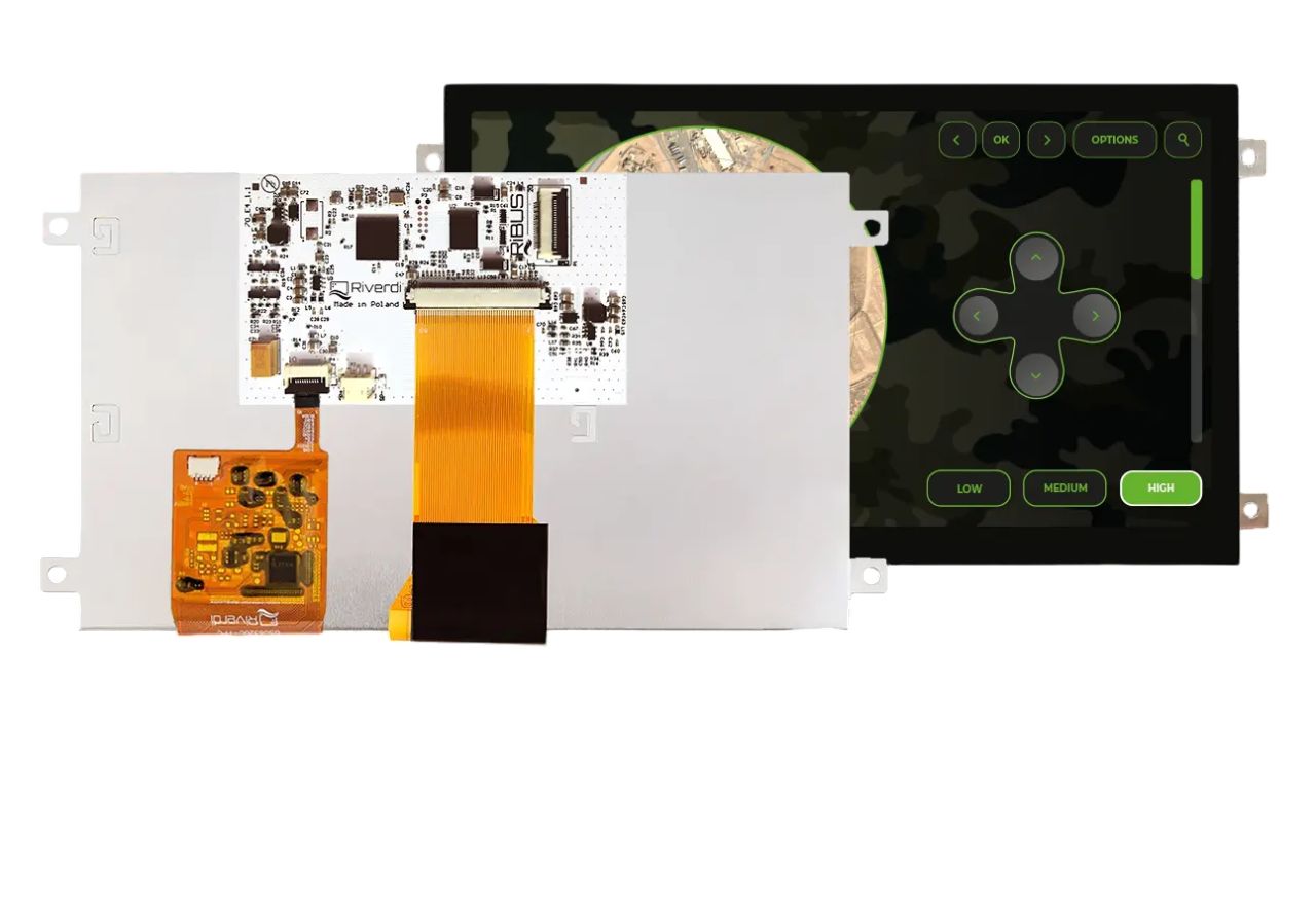 Riverdi RVT70HSBFWCA0 TFT TFT LCD Display / Touch Screen, 7in, 1024 x 600pixels