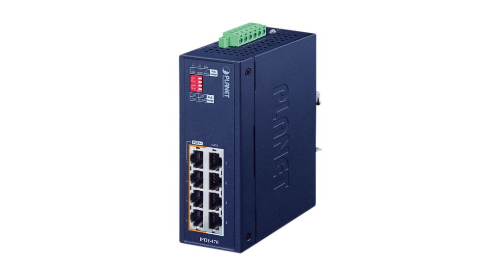 Planet 4 Port POE Injector, 48-54V Input, 48 → 54V dc Output, 240W