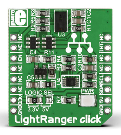 MikroElektronika LightRanger Click Light Sensor MikroBus Click Board for VL6180X