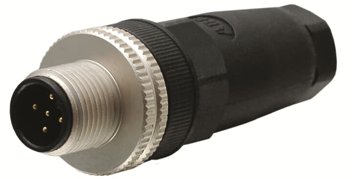 ABB Circular Connector, 5 Contacts, Cable, M12 Connector, Plug, Male, IP65, 2TLA Series