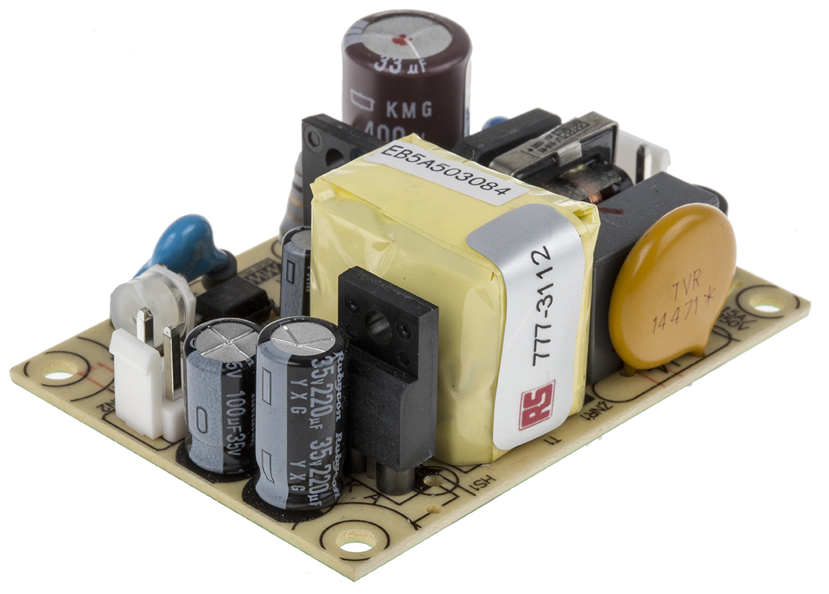 MEAN WELL Switching Power Supply, EPS-15-27, 27V dc, 560mA, 15W, 1 Output, 120 → 370 V dc, 85 → 264 V ac