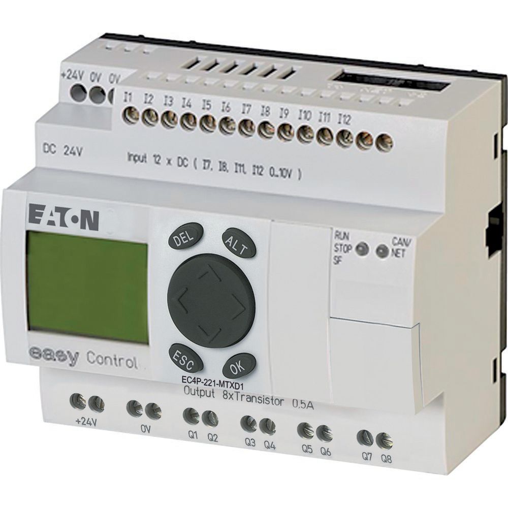 Eaton EC4P Series PLC CPU for Use with Machines, 24 V Supply, Digital Output, 4-Input, Analog/Digital Input