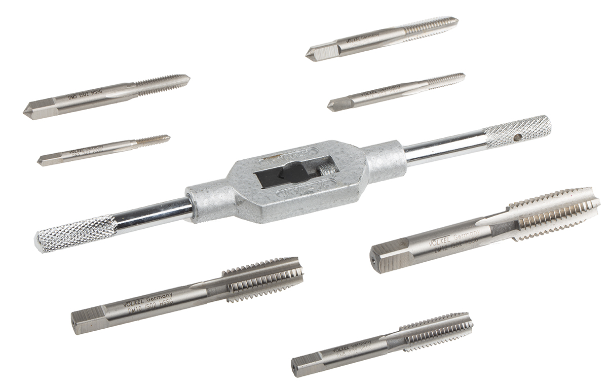 RS PRO Tap Set HSS 8-Piece M12 Thread