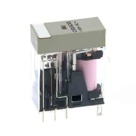 Omron Plug In Non-Latching Relay, 110V ac Coil, 5A Switching Current, DPDT