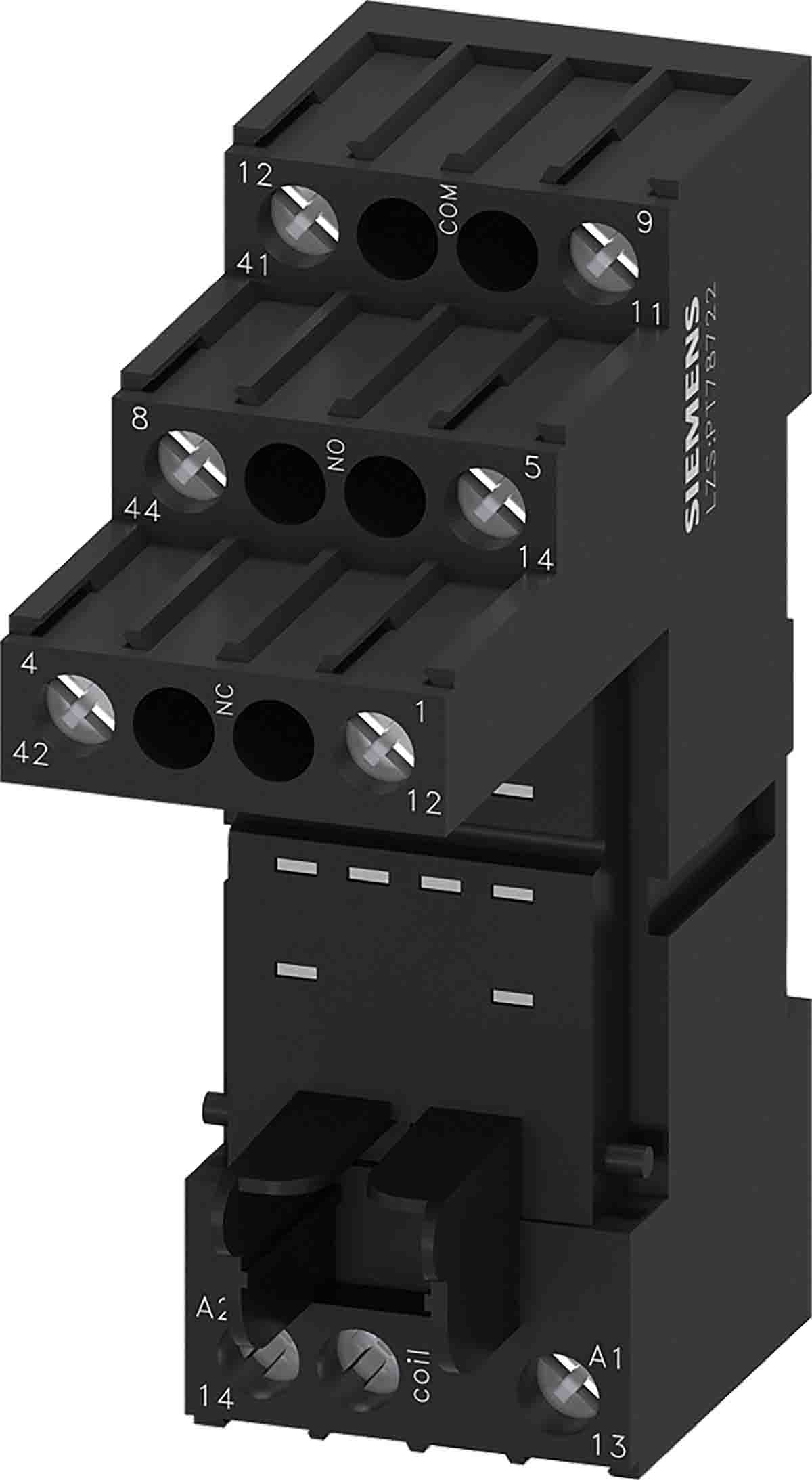 Siemens LZS Snap-On Rail Mount Relay Socket, for use with PT Relay